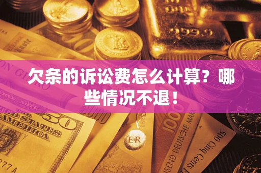 济南欠条的诉讼费怎么计算？哪些情况不退！